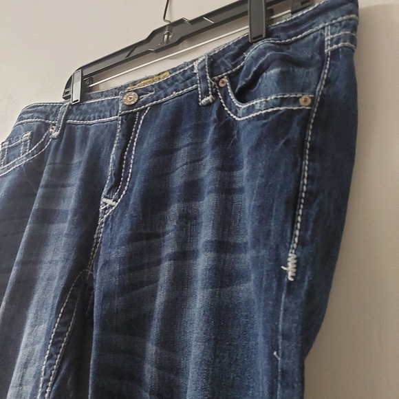 Iron Horse Blue Jeans Denim Pants Embellish Rhinestone Boot Flare Wide Size 12 - Picture 12 of 15